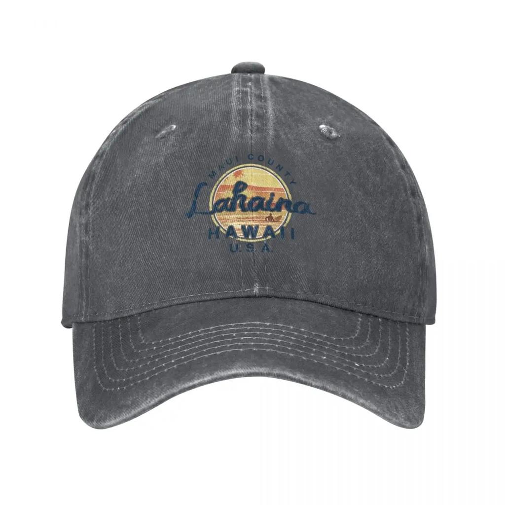 Hawaii Lahaina Maui Surfing Vintage Baseball Cap Bobble Hat Ball Cap Luxury Brand Wild Ball Hat Unisexs Caps Womens