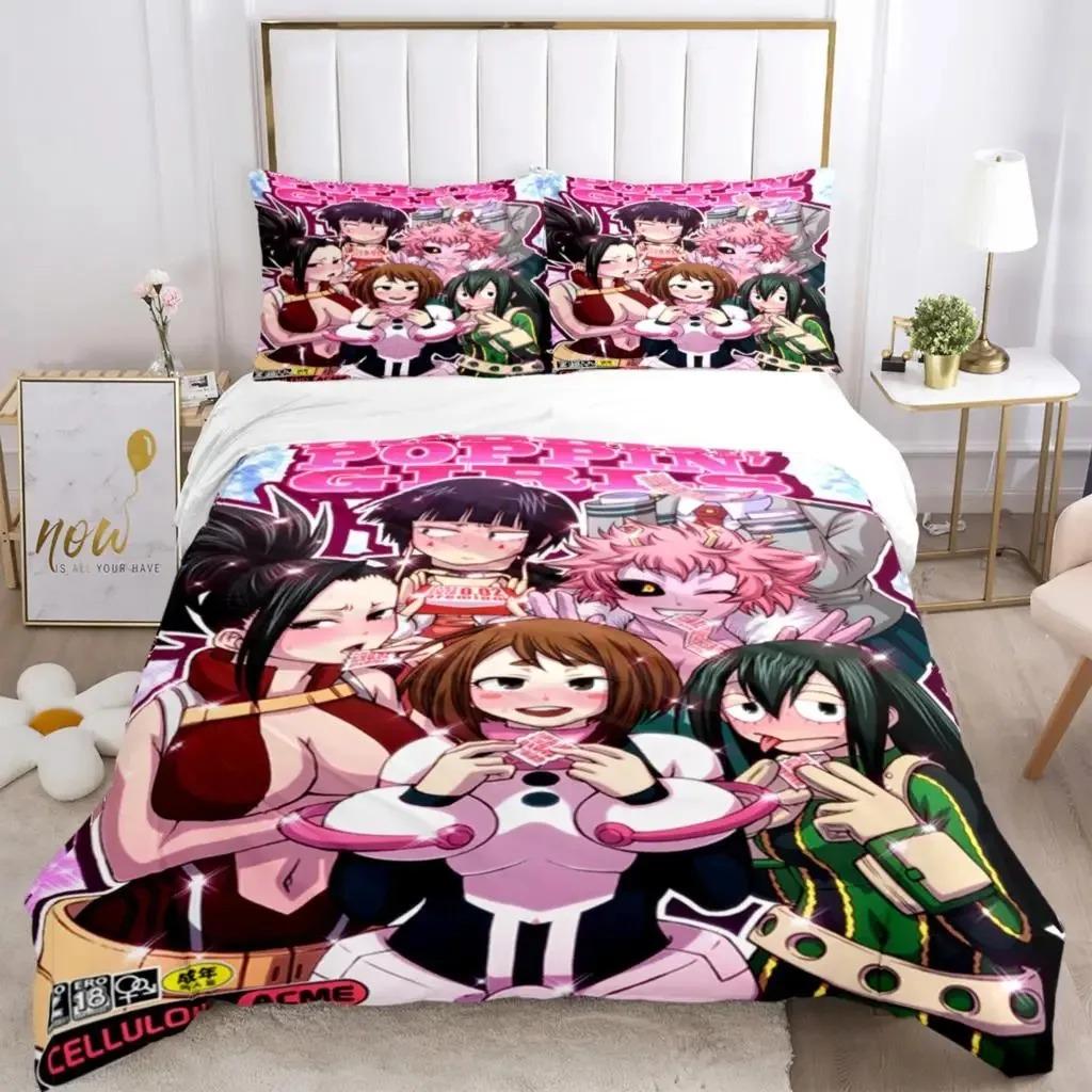 Fashion My Hero 3D Anime Print Three Piece Bedding Collection Fashion Boys Or Adults For Beds Quilt Covers Pillowcases Bedding Collection Gift