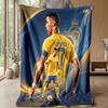 Cristiano Ronaldo Printed Flannel Blanket Skin Friendly Warm Decorative Throw for Indoor Couch Bed Daily Use