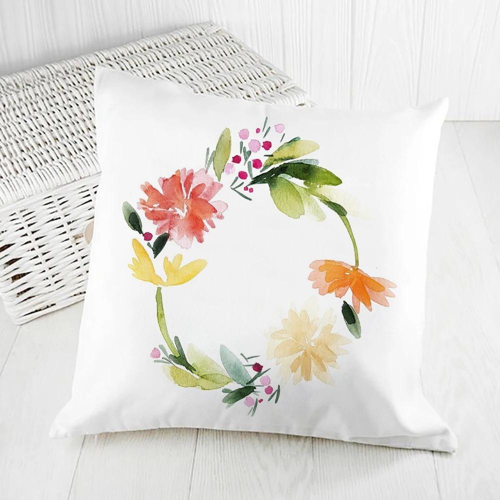 

Простая картина маслом Цветочное украшение Наволочка Гостиная Офис Украшения Главная Наволочка 40x40cm