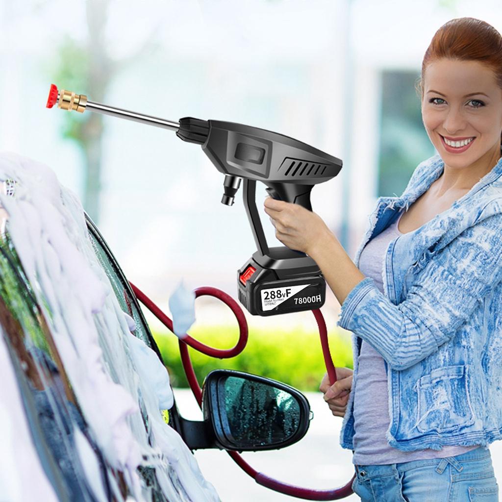 70Bar 288VF Wireless High Pressure Car Wash Washer Gun 2000W 78000H Foam Generator Water Gun Spray Cleaner