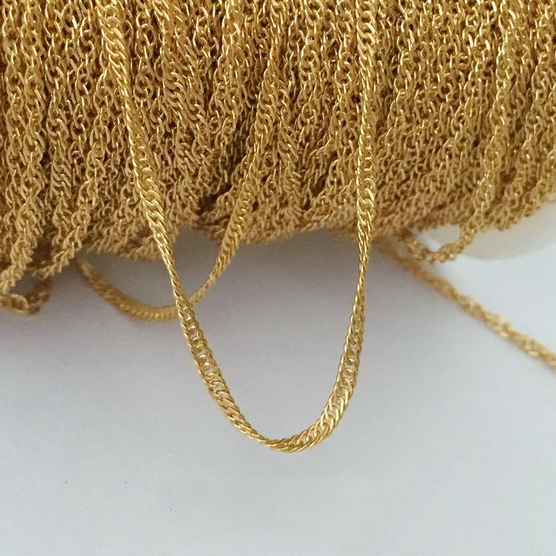 Hot Sale 1.8mm Gold Filled Singapore Chain Bulk 14K for Jewelry Making Bracelet Necklace