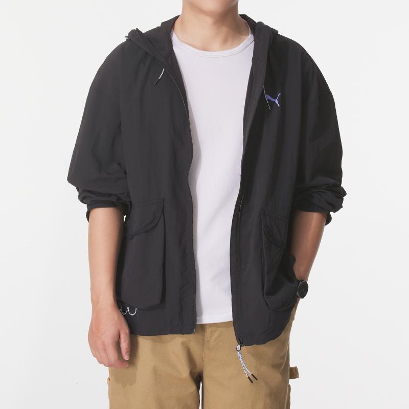 Puma Hooded Casual Fashion Windproof Breathable Sports Jacket Men Jacket 633866-01