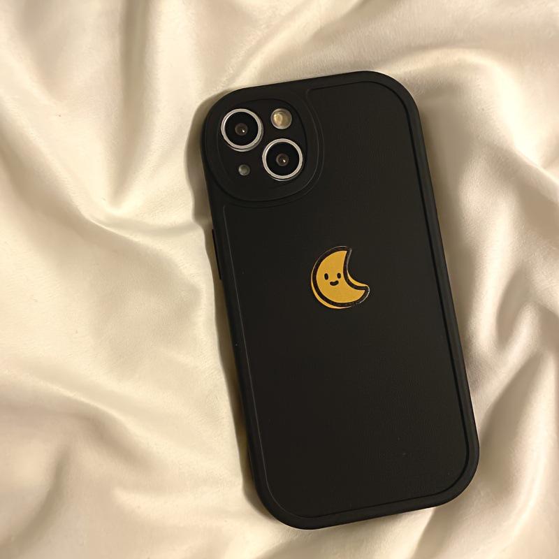 Sun Moon Soft Apple Phone Case for iPhone 11 to 16 - Chubby Girl Design
