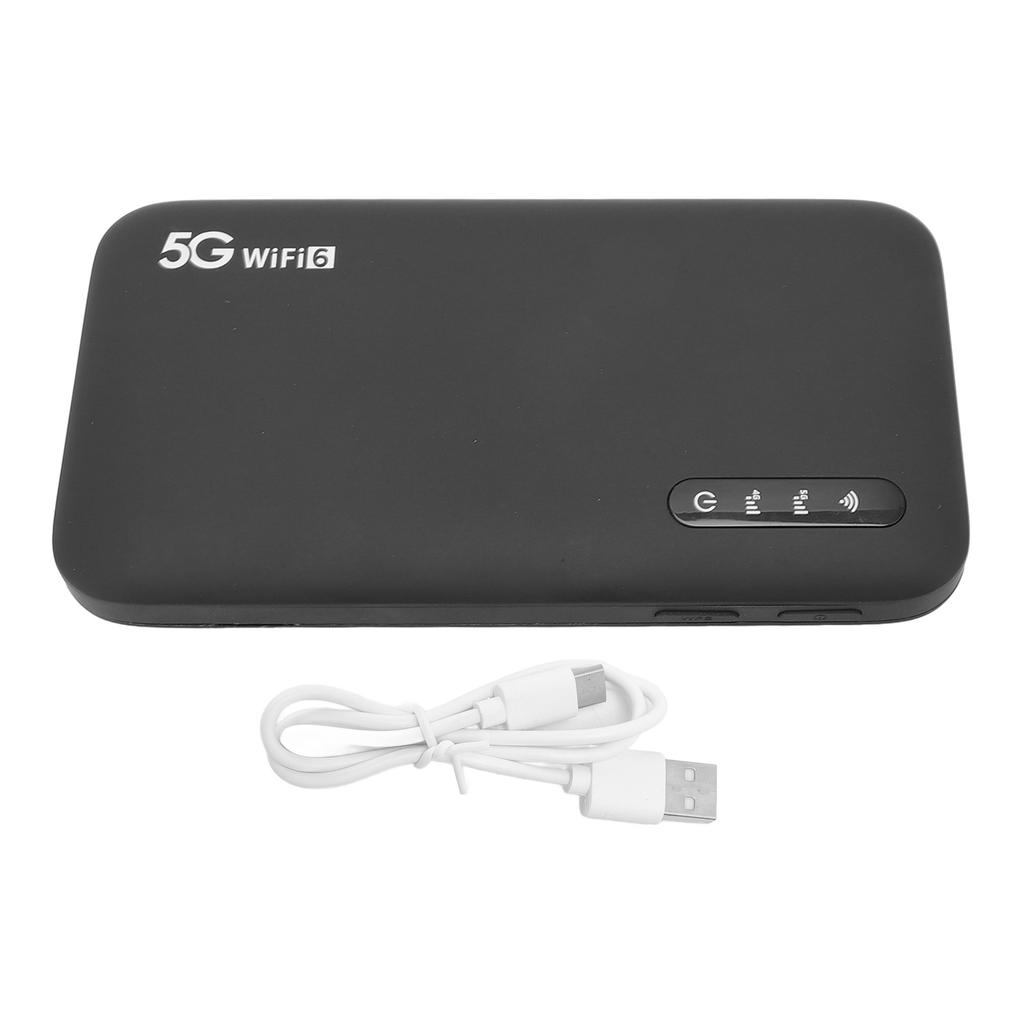 5G Mobile Hotspot WiFi 6 Portable Router with SIM Card Slot for Home and Travel Use Support 16 Devices 6100mAh Battery