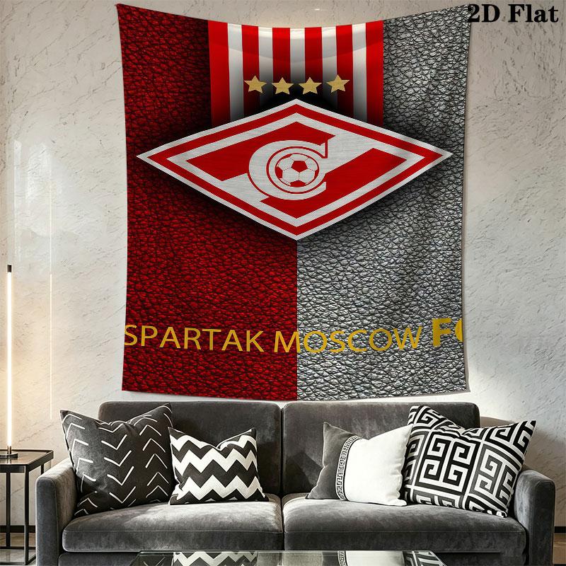 Spartak Moscow Fight Wall Hanging Printed Fabric Blanket Decorative Tapestries for Bedroom Living Room Home Decor