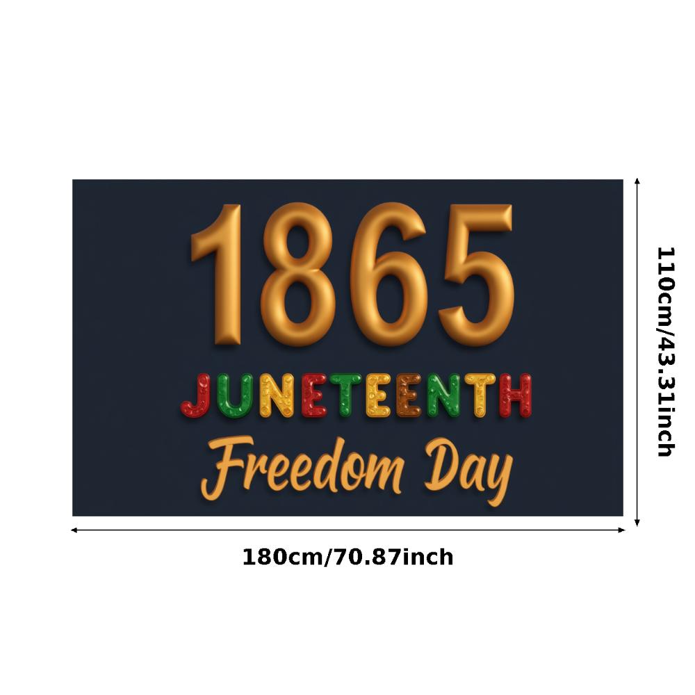 Lettering Design 1865 Juneteenth Commemoration Decoration Freedom Celebration for Indoor Decoration Festival Display