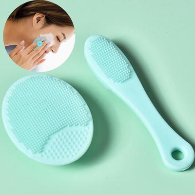 1set Silicone Cleaning Brush Gel Washing Pad Exfoliating Blackhead Remover Face Deep Cleansing Face Brushes Mask Stirring Stick