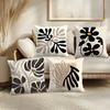 Classic Modern Flowers Cushion Cover Soft Short Plush Pillow Cover Smooth Cozy Texture Aesthetic Cushion Case Home Decor