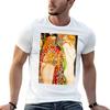 HD Water Snakes II  by Gustav Klimt 1907 HIGH DEFINITION T-Shirt Modern Print Casual T-Shirt