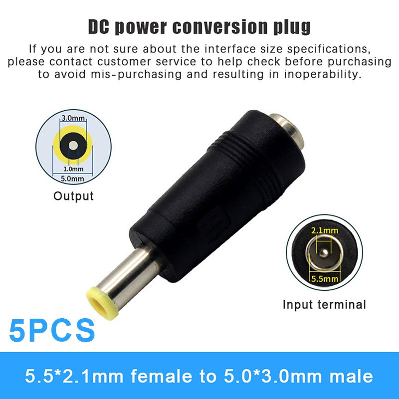 1/5/8/14Pcs Type C / Tablet Micro Usb 2.0 To Dc 5.5X2.1 Mm Power Jack Adapter Plug Usb C To Dc 5.5*2.1 Mm Connector Adapter 5V