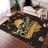 1pc Christmas Themed Rug, Merry Chrismas Print, Bedside Carpet, Non Slip Laundry Room Mat, Machine Washable Water Absorbing Entrance Door Ma