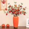 Pomegranate & Persimmon Fruit Tree Branch Bouquet: Artificial Floral Decoration for Living and Dining Rooms