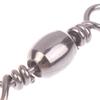 100Pcs Fishing Rolling Swivel Snap Drag Stainless Steel Fishhooks Barrel Swivel Fishing Line Connector Saltwater Freshwater