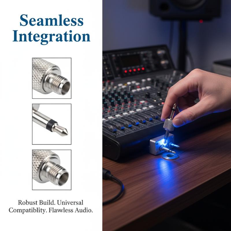 1 3 5PCS SMA Female Audio Adapter to 3.5mm Mono Jack Headphone Radio Test Essential Connector