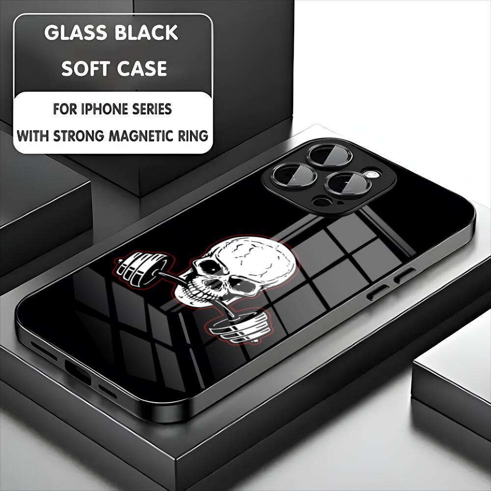 Tier-Fitness-Designmuster Handyhülle Für iPhone 17 16 15 14 13 11 12 Pro Max Mini Plus Magnetische Glas-Handyhülle