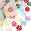 30pcs/lot 14mm Cherry Blossom Glass Beads Colorful Flower Lampwork Beads Loose Spacer Beads For Jewelry Making DIY Accessories