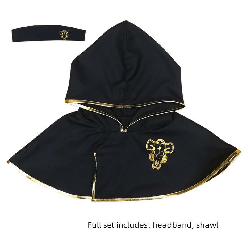 Jujuyuan Black Five-Leaf Clover Cosplay Four-Leaf Clover Cloak Battle Suit Asta Cosplay Cloak Animation Version Black Clover Cloak One size