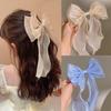 Large Hair Bow Clip with Long Tails Elegant Bows for Women Girls Hair Accessories