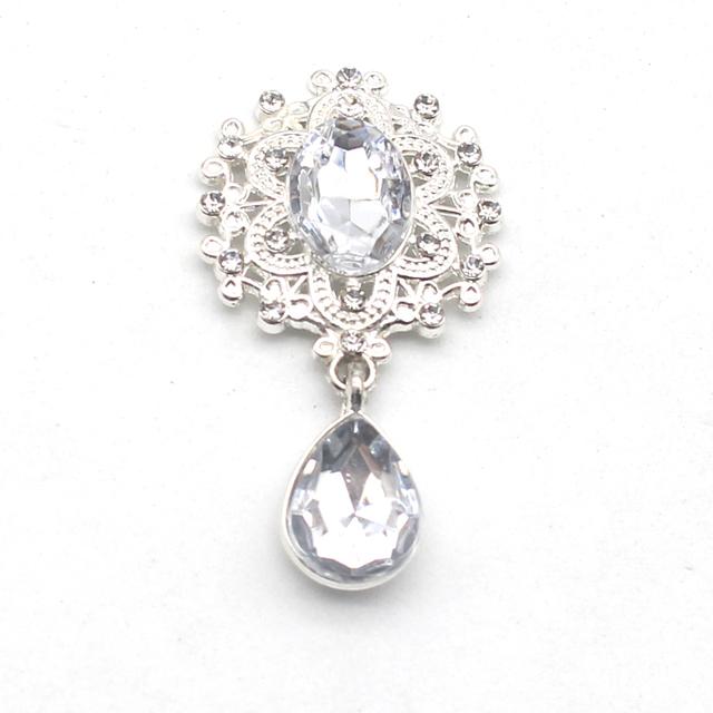 Нежная сияющая брошь 45*25 мм 10 шт./компл. хрустальные аксессуары мода великолепное свадебное приглашение праздник креативное украшение