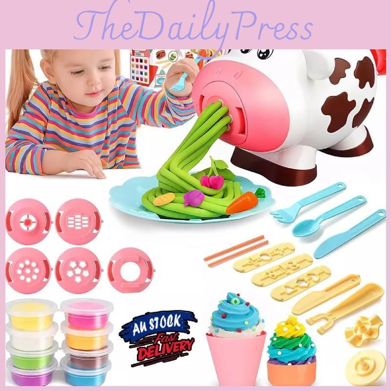 New Diy Cartoon Colorful Clay Cute Cow Noodle Maker Children's Playset For Creative Fun