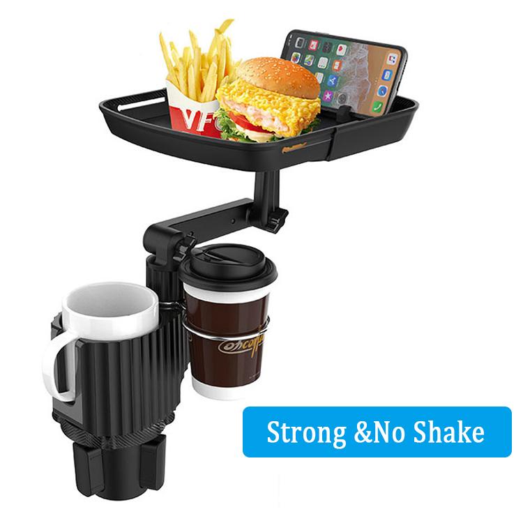 4 in 1 Adjustable Car Cup Holder With Food Tray 24*21cm(Tray Size)