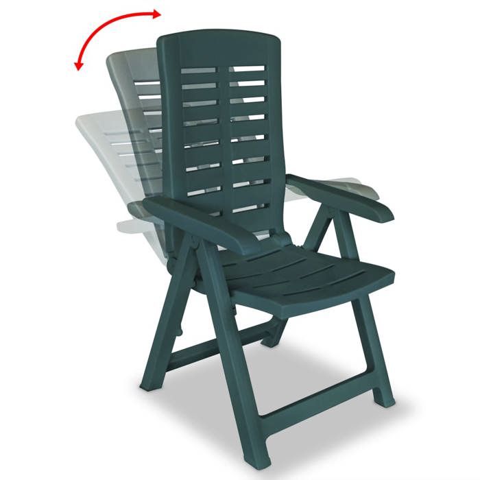 VidaXL 6x Chaises Inclinables de Jardin Fauteuils de Patio Chaises d'Exterieur Sièges de Terrasse Fauteuils Pliables 275070