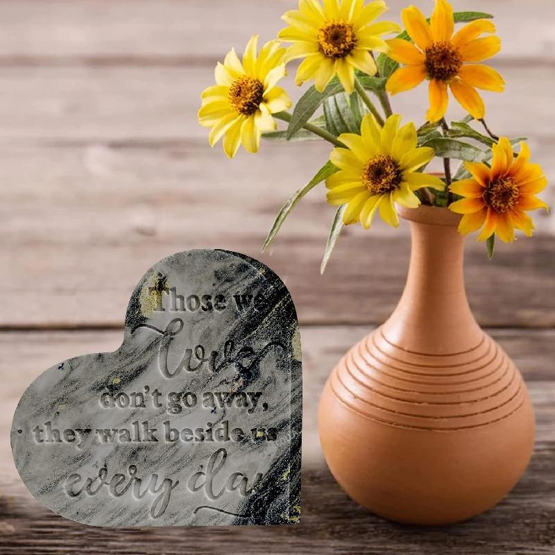Heart Sign Resin Silicone Mold for DIY Craft Memorial Casting Home Decoration Flower Preservation Table Decorations