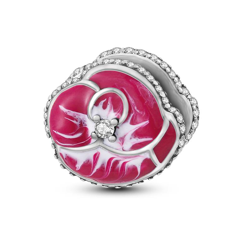 Suitable For Pan Original Braceletcopper Colorful Flowers Gemstone Butterfly Spring Charm Beads Exquisite Diy Jewelry