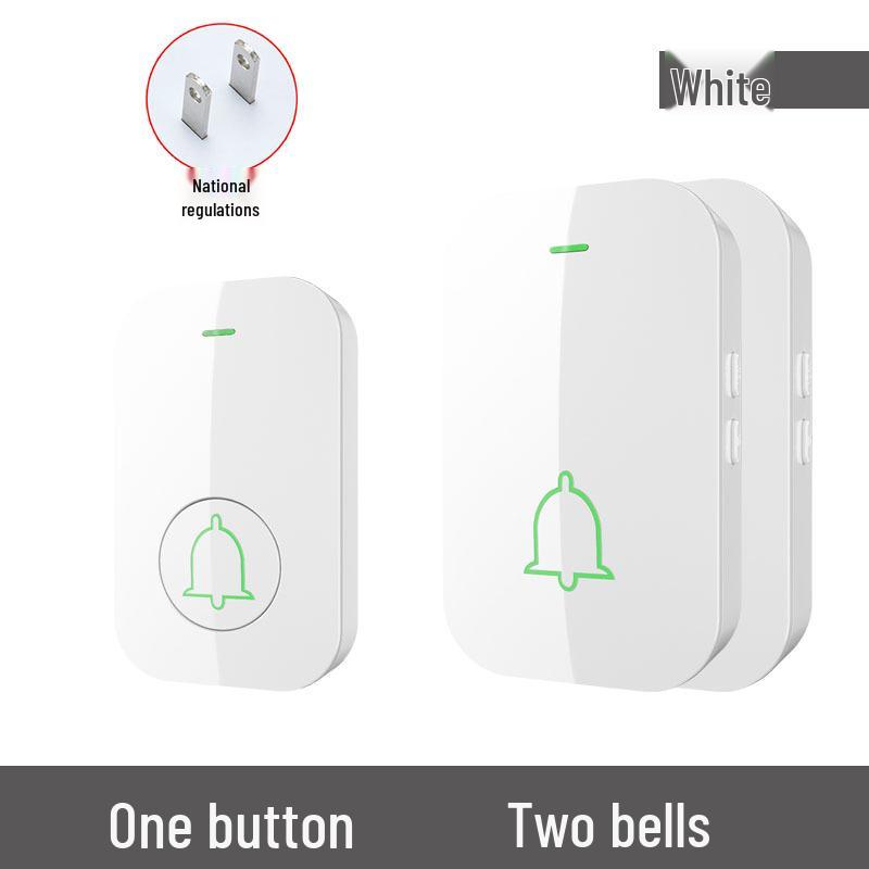 Ultra-Long Range Wireless Doorbell with Remote, High Volume, Ding Dong Chime, Elderly Call Button, No Plug-in, One-to-Two