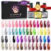 8ml Nail Gel Polish Kit 60pcs Full Set Box Glossy Long-lasting UV Gel Base Top Coat