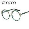 Unisex Metal Round Oversized Myopia Glasses Clear Vision Protection Computer Anti-Blue Light Ladies Nearsight Glasses for Women