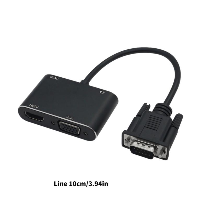 VGA To HDTV Converter With 3.5mm Auditory Support 1080P Resolution VGA Splitter For PC Laptop TV Projectors