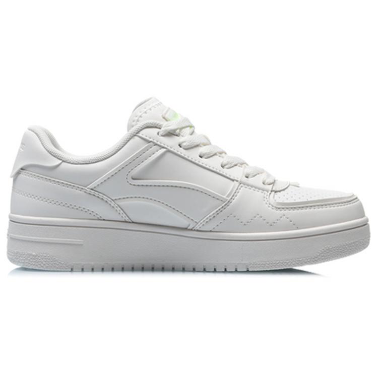 New LiNing Anti Slip Wear Resistant Low Top Skateboard Shoes Women's White AGCQ378-5