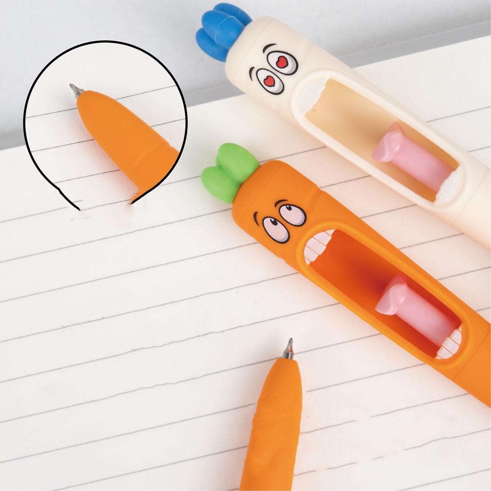 1 Piece Lytwtw'S Amusing Stationery Kawaii Gel Pen School Office Supplies Creative Carrot Funny Recreation Cute Gel Pen