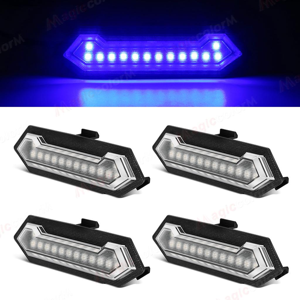 4PCS Grille Lights For Toyota Tacoma TRD Sport Front Grill Car LED White Amber Blue Red Warning Daylights DRL 12V