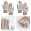 Winter Warm Gloves Women Men Touch Screen Gloves Knitted Thickened Gloves with High Elastic Cuffs for Outdoor Travel Cycling