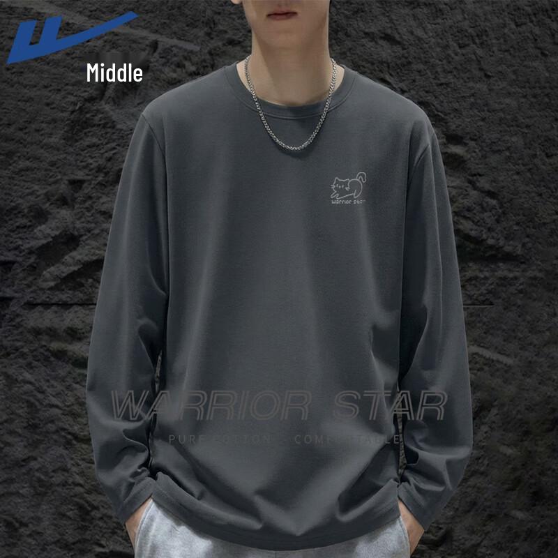 

Warrior Unisex Long Sleeve T-Shirt with Cute Cat Print M
