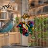 Brinquedo para Papagaio Sino Brinquedo Sino Vermelho Verde Gaiola de Pássaro de Natal Brinquedo Interativo Corda de Algodão Mastigável para Agapornis Periquitos Conures Calopsitas Mastigável Seguro