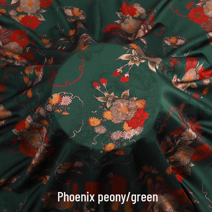 Luxuriös bedruckter Cheongsam-Kleiderstoff aus Seidenimitat, Xiangyun-Garn, weicher chinesischer Tang-Anzug-Stoff