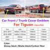 KNV1   2026 Hot Emblems For VOLKSWAGEN VW 2pcs Car Front Grill/Rear Emblem Lid Covers Logo Emblem Sticker For Tiguan 2010-2022 Car Embl