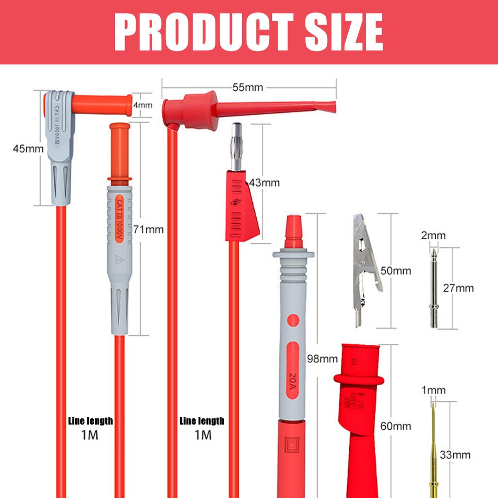 Multifunctional Test Leads High Sensitivity Probes Precision Multimeter Probe for Voltage Current Resistance Measurement