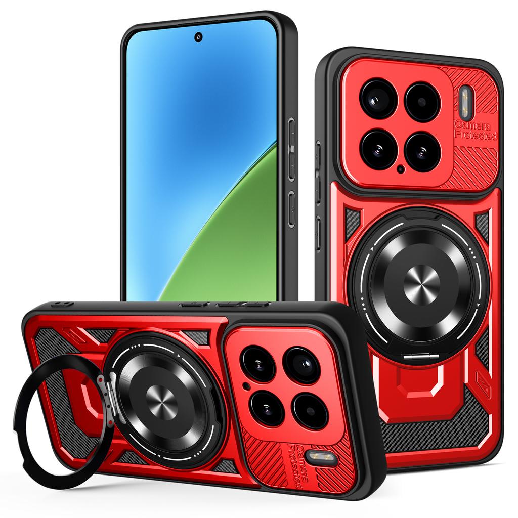 For Xiaomi 15 Magnetic Case Rotating Kickstand TPU+PC Phone Cover