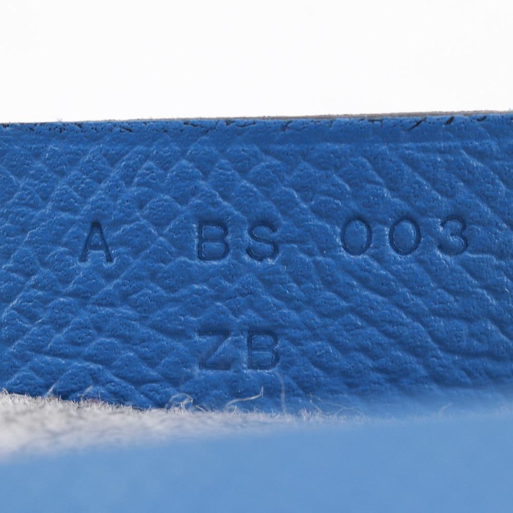 Hermes Too Doo 37 Clutch bag Blue Zanzibar Blue / grauer Filz/Epsom Unisex Gebraucht