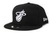 New Era 9FIFTY Snapback Black NBA Eastern Miami Heat Cap, & White, Conference,