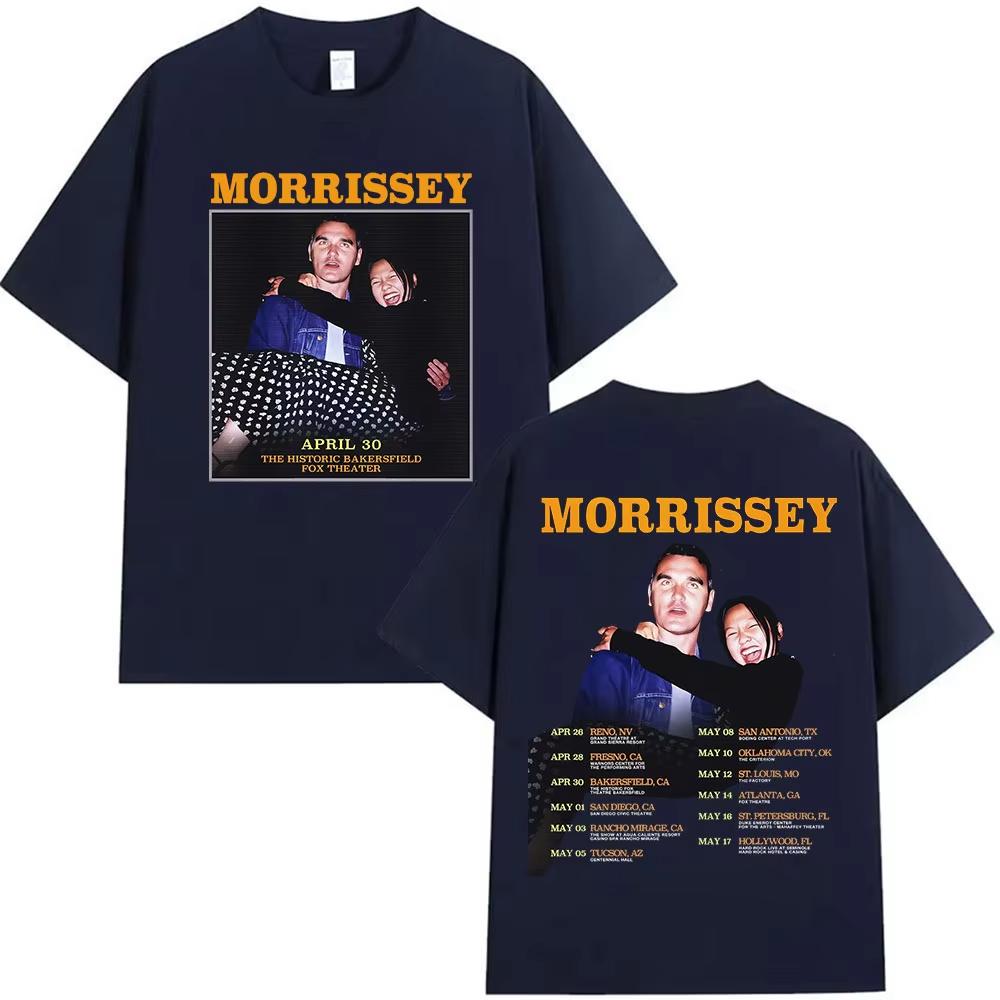 

Britain Band Morrissey Tour 2026 Graphic T Shirts Men Women Harajuku Vintage pure Cotton Short Sleeve Tshirt Punk Streetwear 4XL