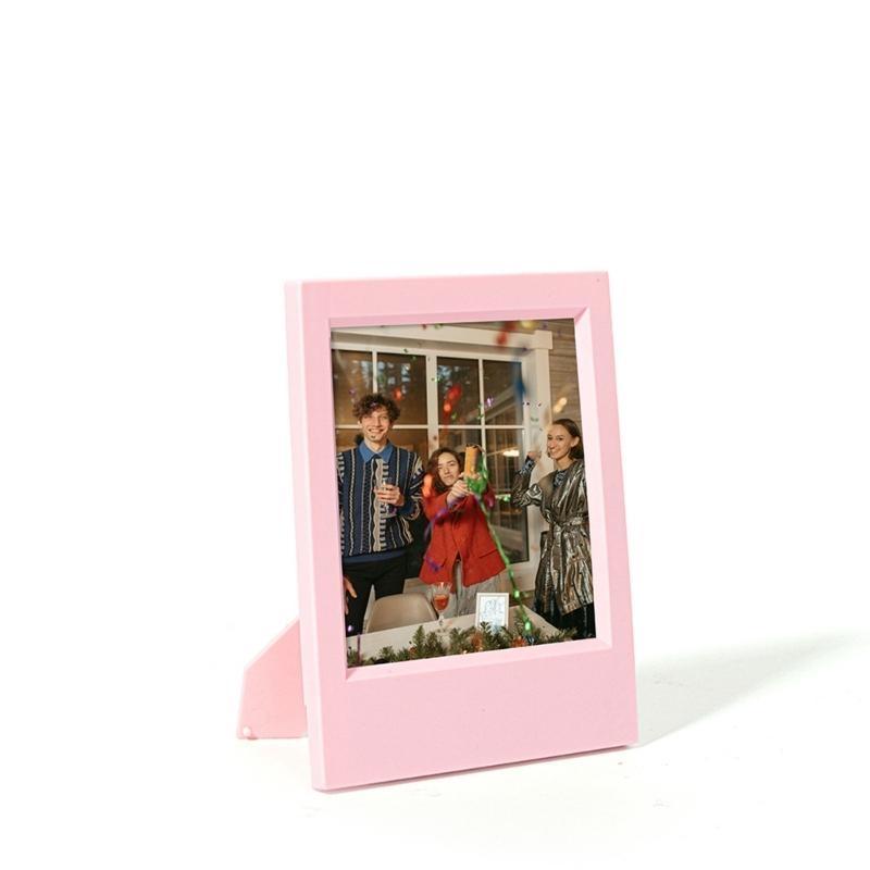 652F Multipurpose Miniature Picture Frame 5Inch Resin Photo Holder with Folding Stand For Desktop Shelf Display Decoration