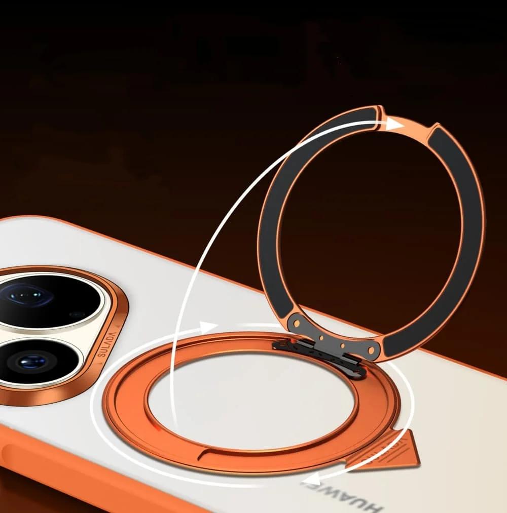 Original Sulada Matt Transparentes PC Für Magsafe Hülle Für Huawei Pura 90 Pro Max 360 Metallring Halter Halterung Armor Abdeckung