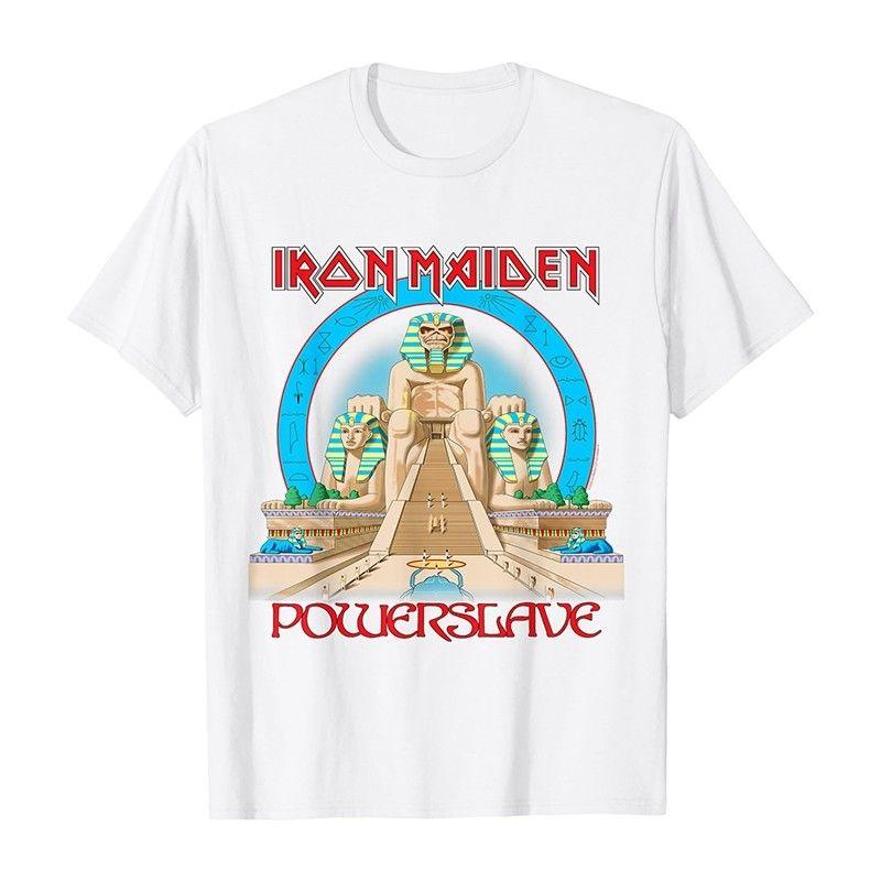Iron Maiden T Shirt Killers Album Cover Mens Short Sleeve T Shirts Classic Rock Graphic 100% Cotton Round Neck Unisex Loose Tees