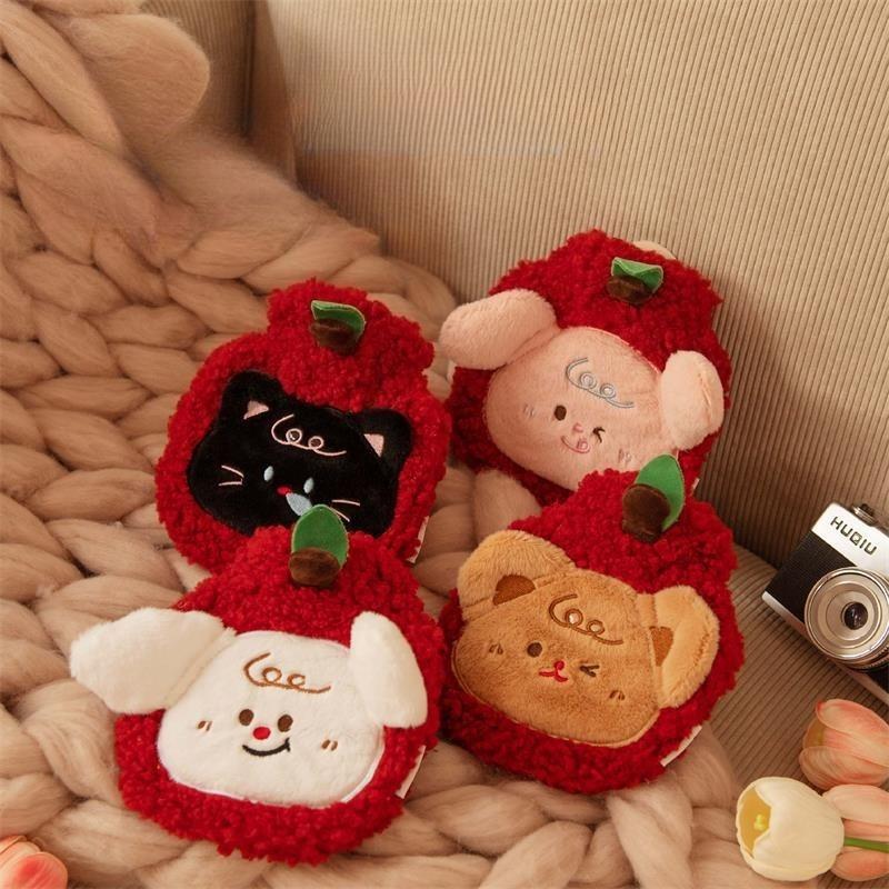 1PC Small Hand Warmer Gift Winter Warm Water Bag Cute Puppy Pattern Hot Water Bag Water Filling Office Warm Water Bag